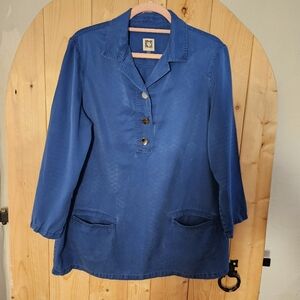Vintage ANNE KLEIN Navy Blue Tunic, Women's 14